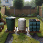 Compost bin, hot bin and wormery in a UK garden