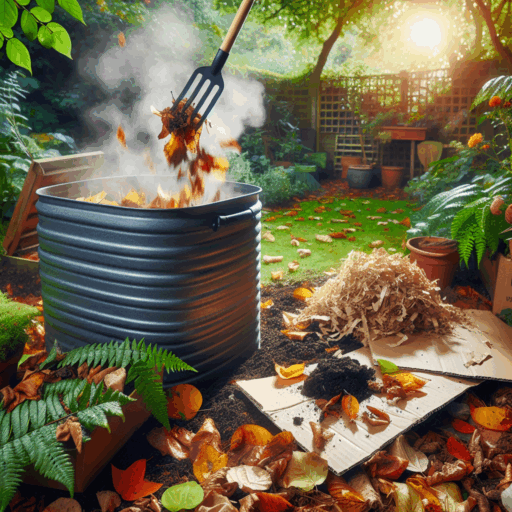 Turning a hot compost bin in a UK garden