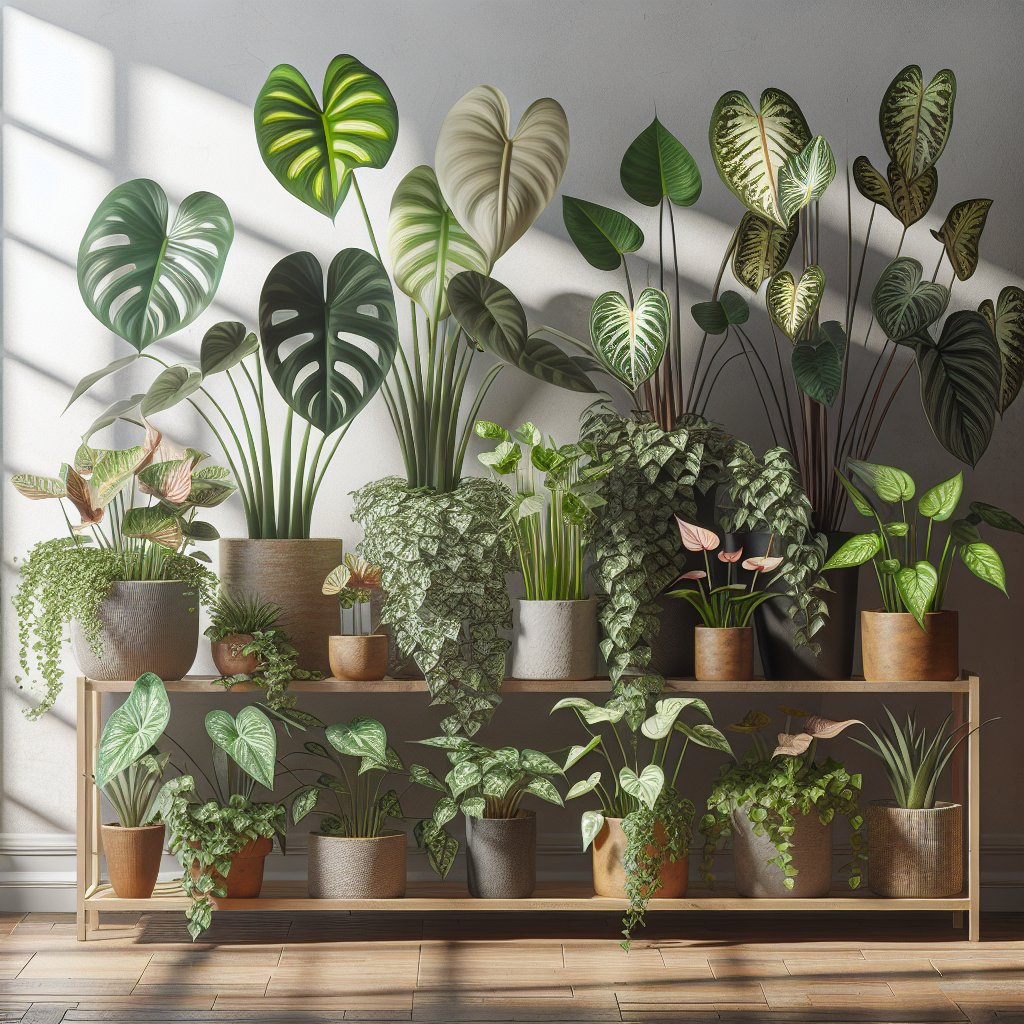 Rare aroid houseplants variegated Philodendron Alocasia Anthurium Monstera